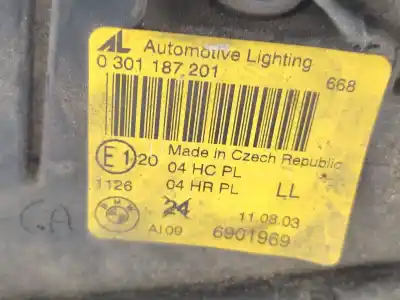 Second-hand car spare part left headlight for bmw 3 (e46) 318 i oem iam references 6901969 0301187201 63126901969