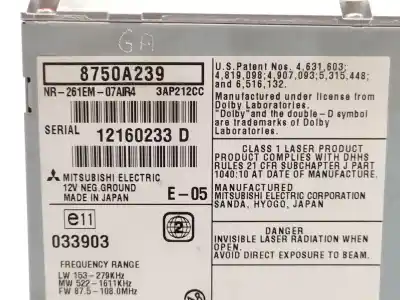 Pezzo di ricambio per auto di seconda mano impianto audio / radio cd per mitsubishi asx (ga_w_) 1.8 di-d (ga6w) riferimenti oem iam 8750a239  