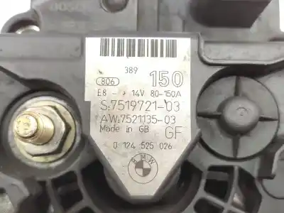Second-hand car spare part alternator for bmw 5 (e60) 520 i oem iam references 7519721 0124525026 12317541694