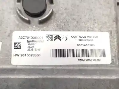 Автозапчасти б/у блок управления двигателем за peugeot 308 iii (fb_, fh_, fp_, f3_) puretech 130 (fphnsl, fphnst) ссылки oem iam 9851418180 a3c7040000001 