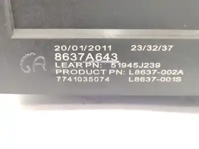 Pezzo di ricambio per auto di seconda mano scatola relè/fusibili per mitsubishi asx (ga_w_) 1.8 di-d (ga6w) riferimenti oem iam 8637a643  8637a644