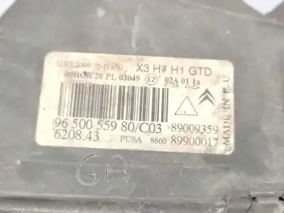 Peça sobressalente para automóvel em segunda mão farol / farolim esquerdo por citroen c5 ii (rc_) 1.6 hdi (rc8hzb) referências oem iam 9650055980 89009359 620843