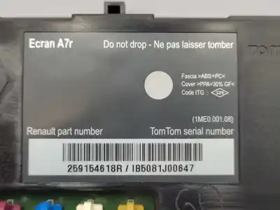 Second-hand car spare part multifunction display for renault latitude (l70_) 2.0 dci 175 (l70y) oem iam references 259154618r  