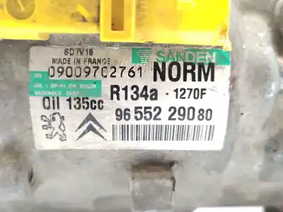 Peça sobressalente para automóvel em segunda mão compressor de ar condicionado a/a a/c por citroen c8 (ea_, eb_) 2.0 hdi referências oem iam 9655229080 sd7v161270f 6453ta