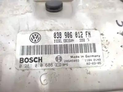 Автозапчастина б/у ебу контролер двигуна для seat leon (1m1) 1.9 tdi посилання на oem iam 038906012fn 0281010686 