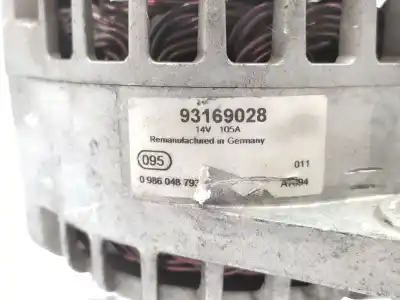Peça sobressalente para automóvel em segunda mão alternador por opel astra h (a04) 1.9 cdti 16v (l48) referências oem iam 93169028 0986048793 93180098