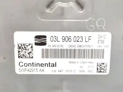 Second-hand car spare part ecu engine control for seat leon (1p1) 1.6 tdi oem iam references 03l906023lf 5wp42915aa 