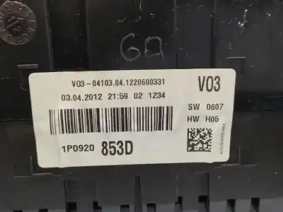 Peça sobressalente para automóvel em segunda mão quadrante por seat leon (1p1) 1.6 tdi referências oem iam 1p0920853d  1p0920853dx