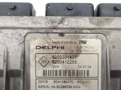 Автозапчастина б/у ебу контролер двигуна для renault clio ii fase ii (b/cb0) 1.5 dci diesel посилання на oem iam 8200331477  8200412258