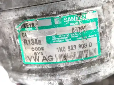 Peça sobressalente para automóvel em segunda mão compressor de ar condicionado a/a a/c por seat leon (1p1) 2.0 tdi referências oem iam 1k0820803q  1k0820859q