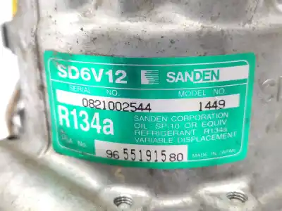 Автозапчастина б/у компресор кондиционера для peugeot 206 fastback (2a/c) 1.4 hdi eco 70 посилання на oem iam 9655191580 sd6v121449 6453qe