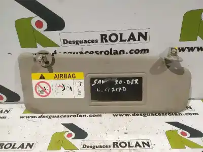 Peça sobressalente para automóvel em segunda mão para-sol direito por dacia sandero ambiance referências oem iam 
