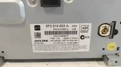 Second-hand car spare part gps navigation system for seat leon (5f1) fr oem iam references 5f0035846  5f0919603a