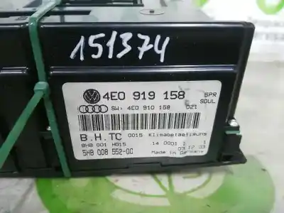 Second-hand car spare part climate control for audi a8 (4e2) 4.2 quattro oem iam references 4e0919158 4e0910158 5hb00855200