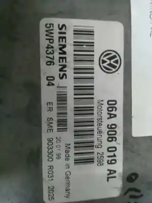 Автозапчастина б/у ебу контролер двигуна для seat toledo (1m2) 1.6 посилання на oem iam 06a906019al 903300r0312025 5wp437604