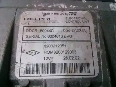 Pièce détachée automobile d'occasion calculateur moteur ecu pour renault clio ii fase ii (b/cb0) clio références oem iam hom8200129063  