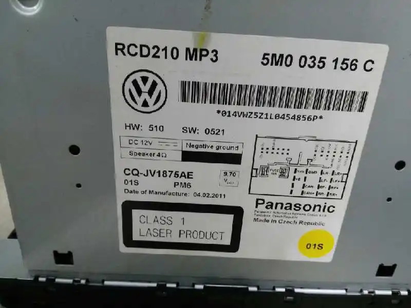 Recambio de sistema audio / radio cd para volkswagen polo (6r1) advance  referencia OEM IAM 5M0057156B