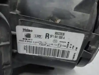 Second-hand car spare part right headlight for seat leon (5f1) style oem iam references 5f1941006a  90022036