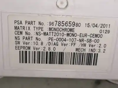 Peça sobressalente para automóvel em segunda mão quadrante por peugeot 508 access referências oem iam 9800420280 9678565980 50300307021010