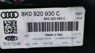 Автозапчасти б/у приборная доска за audi a4 avant (8k5) (2008) básico ссылки oem iam 8k0920930c  503001523404
