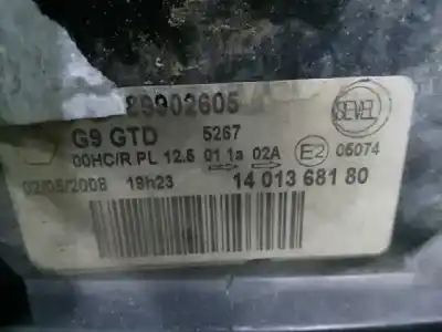 Автозапчастина б/у ліва фара для fiat scudo combi (272) 2.0 jtdm посилання на oem iam 1401368180  89902605