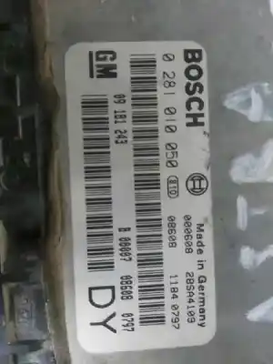 Second-hand car spare part ecu engine control for opel astra g berlina 2.0 dti oem iam references 09181243  0281010050