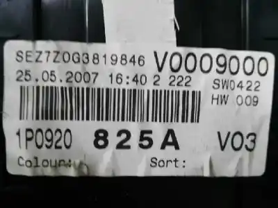 Peça sobressalente para automóvel em segunda mão quadrante por seat leon (1p1) fr referências oem iam 1p0920825a  110080280032