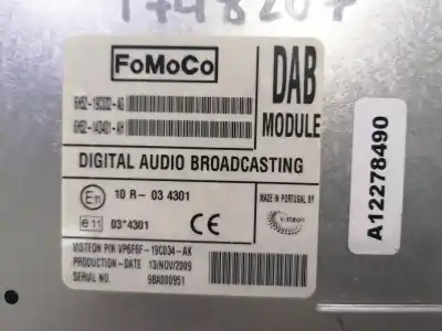 Peça sobressalente para automóvel em segunda mão sistema de áudio / rádio cd por jaguar xj 5.0 v8 32v compresor cat referências oem iam vp6f6f19c034ak  vp6f6f19c034ak