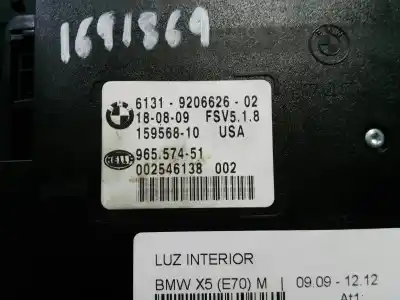 Peça sobressalente para automóvel em segunda mão luz interior por bmw x5 (e70) m referências oem iam 61319225960  