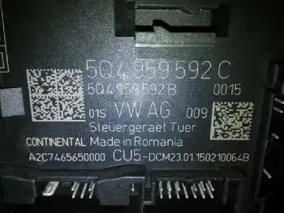 Second-hand car spare part electronic module for seat leon (5f1) 1.6 tdi oem iam references 5q4959592c  