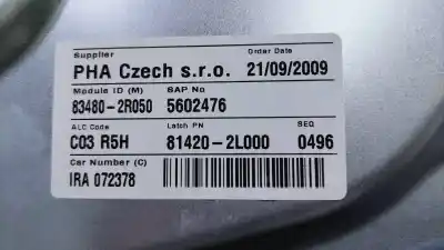 Автозапчастина б/у регулятор скла заднього правого для hyundai i30 (fd) 1.4 посилання на oem iam 834802r050 814202l000 5602476 Автозапчастина б/у регулятор скла заднього правого для hyundai i30 (fd) 1.4 посилання на oem iam 834802r050 814202l000 5602476