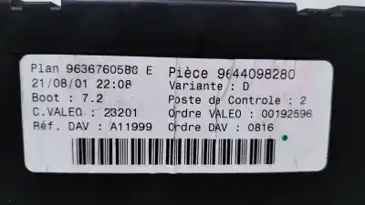 Second-hand car spare part fuse box unit for peugeot 307 (s1) 2.0 hdi cat oem iam references 9636760580e 00192596 9644098280