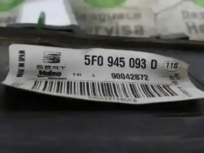 Second-hand car spare part interior left tailgate light for seat leon (5f1) 1.6 tdi oem iam references 5f0945093d  90042872