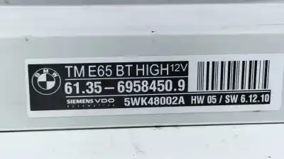 Second-hand car spare part electronic module for bmw serie 7 (e65/e66) 745i oem iam references 613569584509  5wk48002a