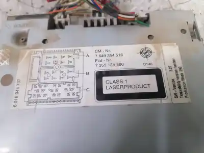 Second-hand car spare part audio system / radio cd for fiat doblo ii cargo (263) 1.3 16v jtd cat oem iam references 7649354516  7355124860