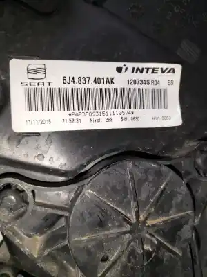 Second-hand car spare part driver left window regulator for seat ibiza (6p1) style oem iam references 6j4837401ak  6j4867435a