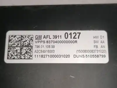 Second-hand car spare part electronic module for opel astra k lim. 5türig 1.4 16v sidi turbo oem iam references afl39110127  a2c84916003