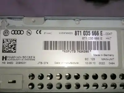 Second-hand car spare part gps navigation system for audi a4 avant (8k5) (2008) básico oem iam references 8t1035666e  