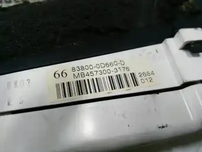 Pièce détachée automobile d'occasion compteur de vitesse tableau de bord pour toyota yaris (ksp9/scp9/nlp9) 1.3 cat références oem iam 838000d660d  mb4576003176