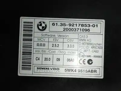 Second-hand car spare part electronic module for bmw serie 1 berlina (e81/e87) 116d oem iam references 6135921785301  