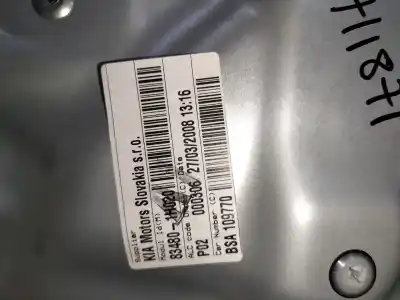 Second-hand car spare part rear right window regulator for kia cee´d emotion oem iam references 834801h020  402058d