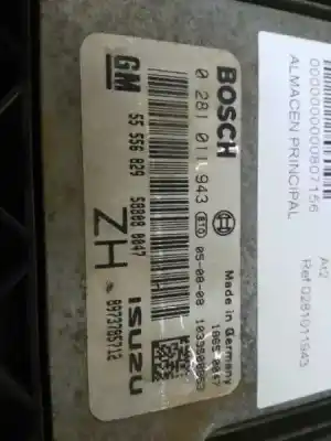 Second-hand car spare part ecu engine control for opel combo familiar oem iam references 0281011943  