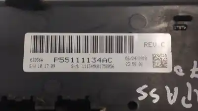 Peça sobressalente para automóvel em segunda mão comando de sofagem (chauffage / ar condicionado)  por jeep compass limited 4x4 referências oem iam p55111134ac 61036a p55111134ac