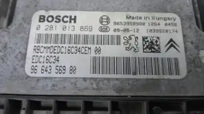 Second-hand car spare part ecu engine control for fiat scudo combi (272) 1.6 jtdm cat oem iam references 0281013869  0281013869