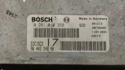 Second-hand car spare part ecu engine control for citroen jumpy 2.0 hdi cat (rhx / dw10bted) oem iam references 9640324880  0281010359