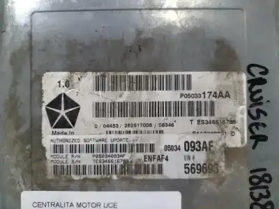 Second-hand car spare part ecu engine control for chrysler pt cruiser (pt_) 1.6 oem iam references p05033174aa s117219001 p05033174aa