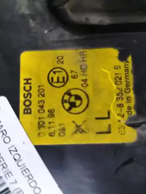 Second-hand car spare part left headlight for bmw serie 7 (e38) 725tds oem iam references 0301043201  