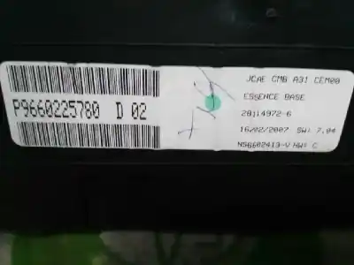 Peça sobressalente para automóvel em segunda mão quadrante por citroen c2 (jm_) 1.1 referências oem iam p9660225780d02 6602413v 281149726