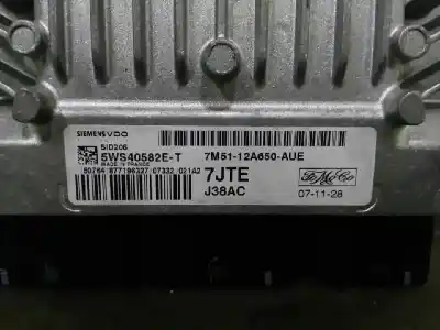 Second-hand car spare part ecu engine control for ford c-max (cb3) 1.8 tdci turbodiesel cat oem iam references 7m5112a650aue  5ws40582et