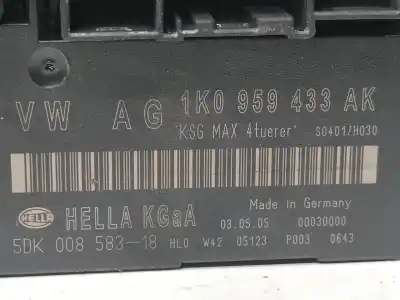 Second-hand car spare part electronic module for seat toledo (5p2) 1.9 tdi oem iam references 1k0959433ak  